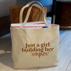 Shoulder Canvas Tote Bag - Just a girl building her empire